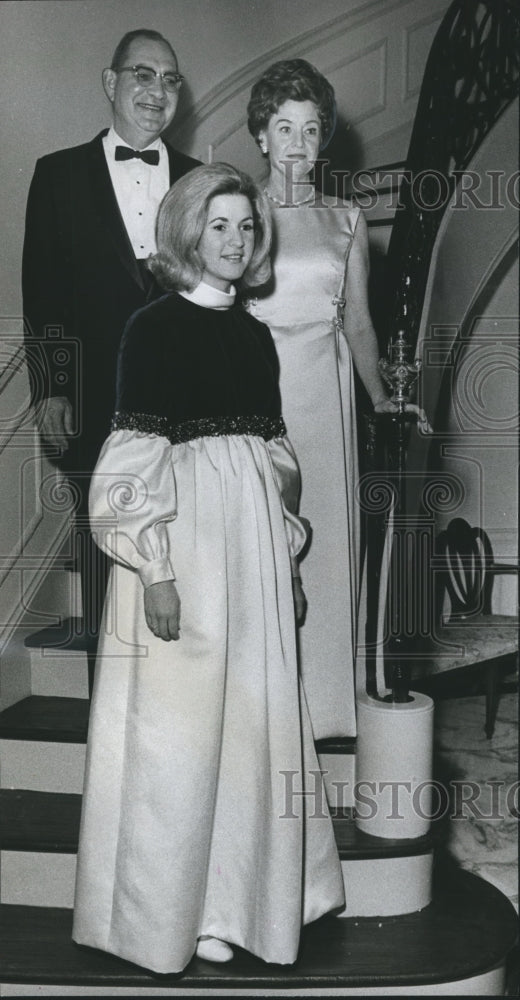 1969 Debutante Laura Ruth with Parents Mr. &amp; Mrs. Charles W. Walter - Historic Images