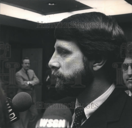 1982, Jefferson County School Board Member Kevin Walsh & Reporters - Historic Images