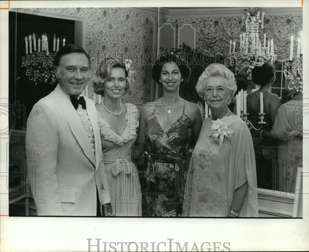 1980, Mr. and Mrs. Charles Webb, Suzanne Dansby, Mrs. Charles Mott - Historic Images