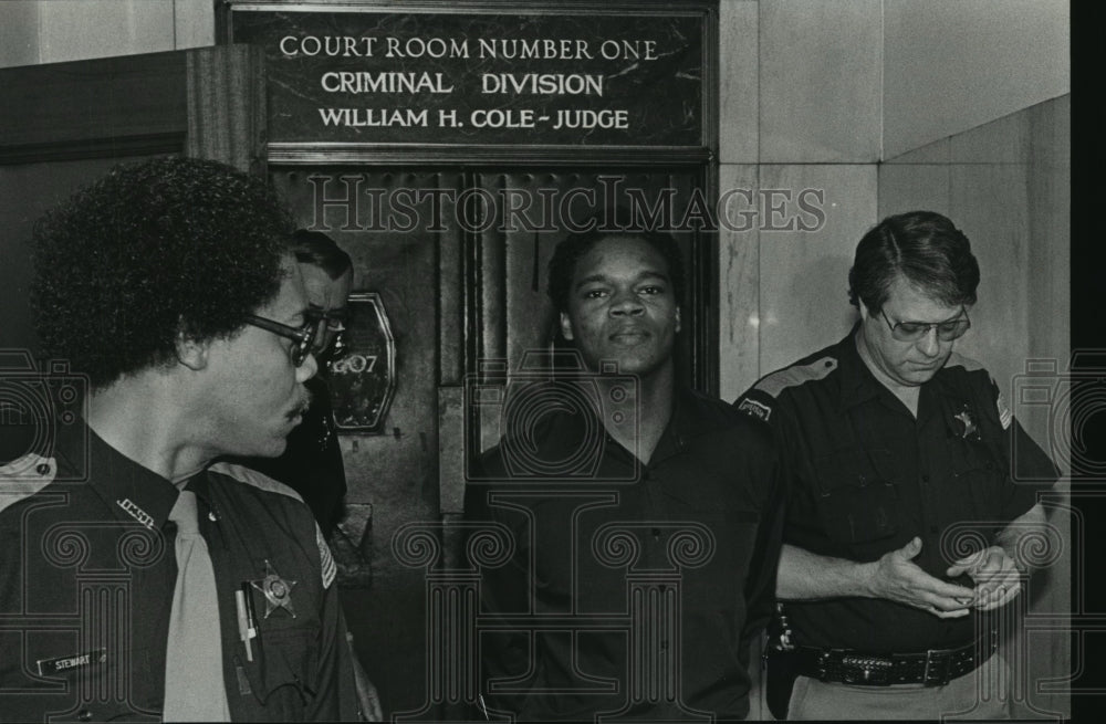 1983 Darryl Watkins Escorted into Courtroom for Trial - Historic Images