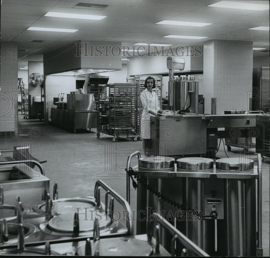 1967, Polly Merriam in Kitchen of Baptist Medical Center - abna20525 - Historic Images