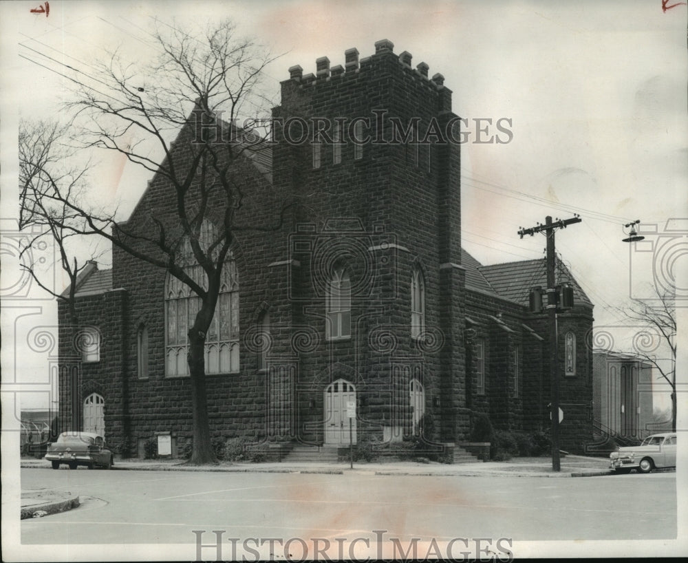 1958 Press Photo Birmingham, Alabama Churches: Christ Central Church of Christ - Historic Images