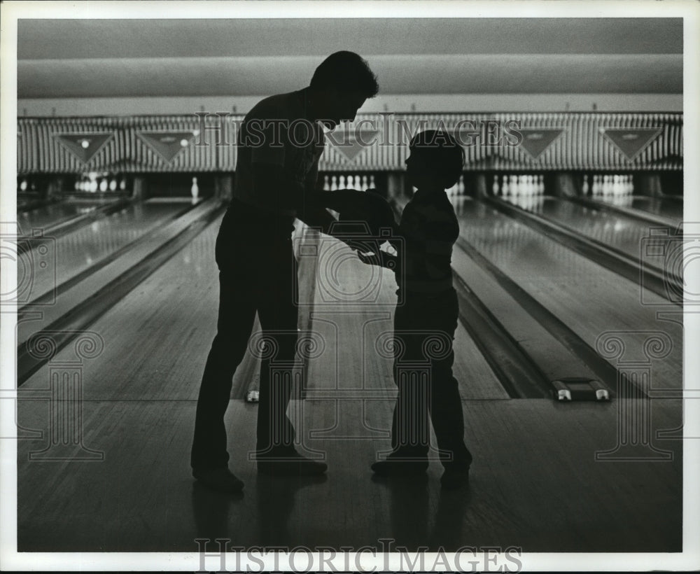 1982 Harry Warren and Chad Robinson At Bowling Alley - Historic Images