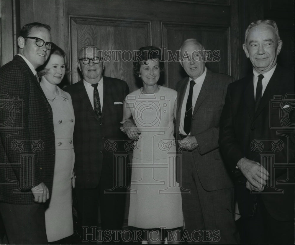 1968, Mr. and Mrs. R. R. Dawson with Others for Football Gala Event - Historic Images