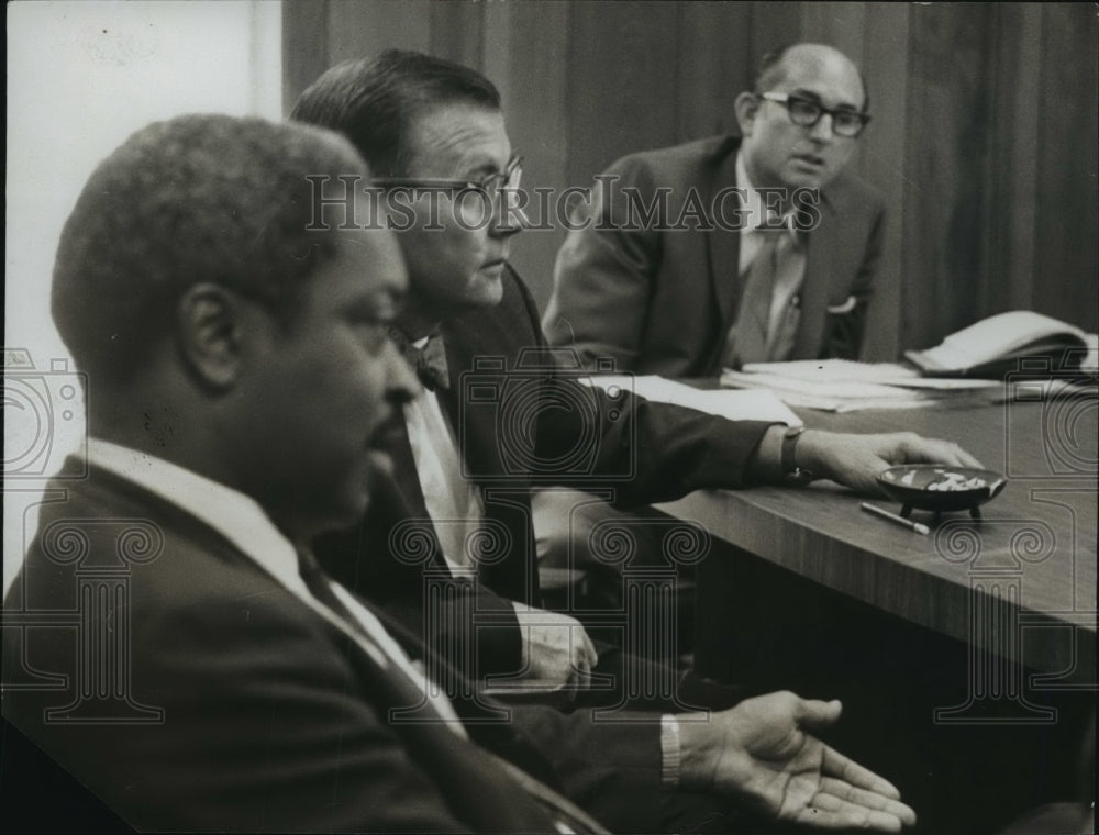 1969, Orzell Billingsly, Curtis Eastman and Hilton Ishee at Meeting - Historic Images