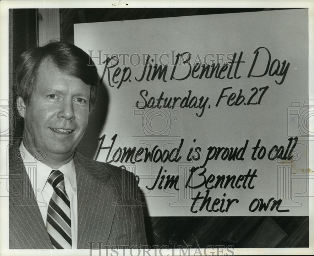1982 Press Photo State Representative Jim Bennett, Homewood State Representative - Historic Images