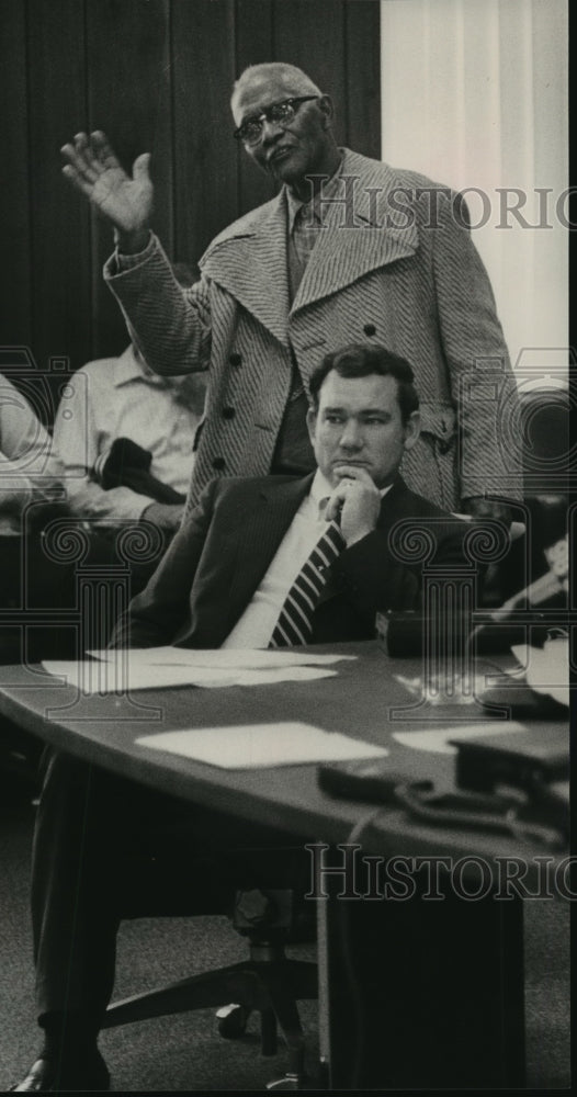 1985, Reverend Arthur Smith & Coosa Commissioner Tommy Barkley, AL - Historic Images