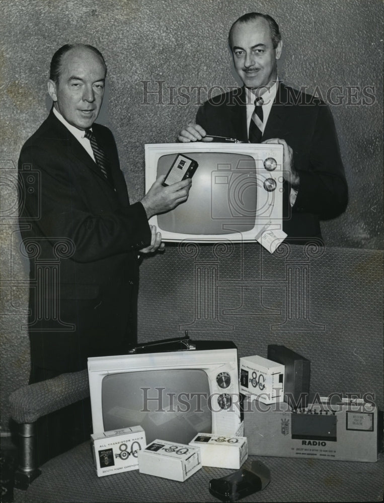 1964, WBRC-TV Manager Robert Schlinkert, WAPI-TV Manager Don Wear - Historic Images