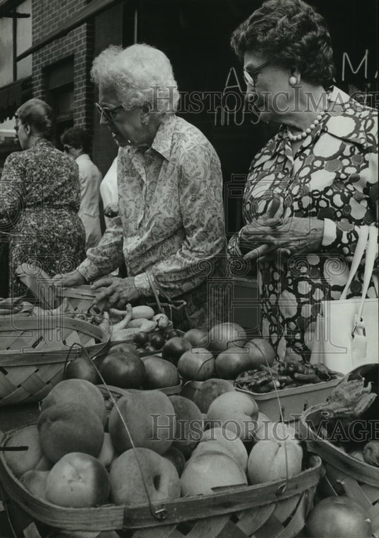 1979, BIrmingham Farmer's Market - Women Shop for Food, Alabama - Historic Images