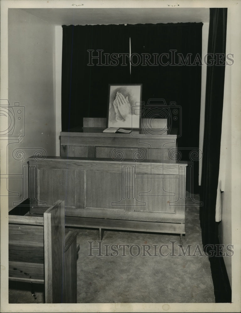 1954 Press Photo Lake Highlands Methodist Church - Prayer Room, Birmingham-Historic Images