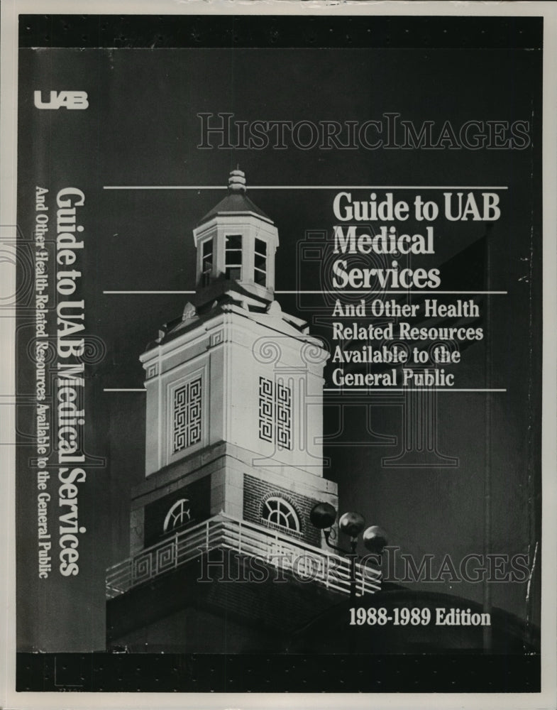 1988, Cover of &quot;Guide to UAB Medical Services&quot;, 1988-89. Birmingham - Historic Images