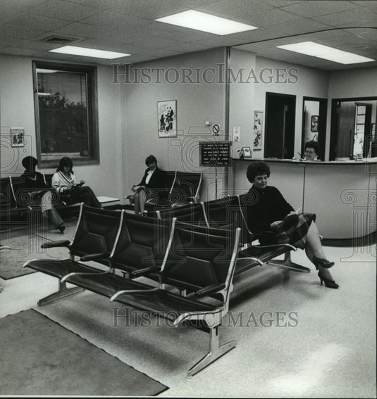 1981, East end Health Clinic Waiting Room, Birmingham, Alabama - Historic Images