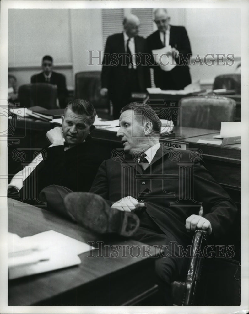 1965 Press Photo Senator L. D. Bentley with James Allen, Blount, Alabama - Historic Images