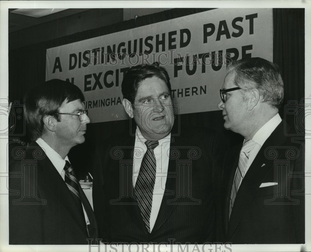 1979, Dr. Neal Berte, talks with others, Birmingham Southern College - Historic Images