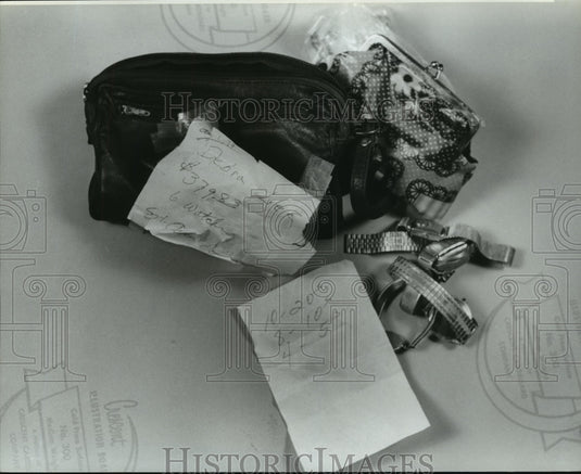 1979 Collection of Items - Small Bags, Watches With Notes Attached - Historic Images