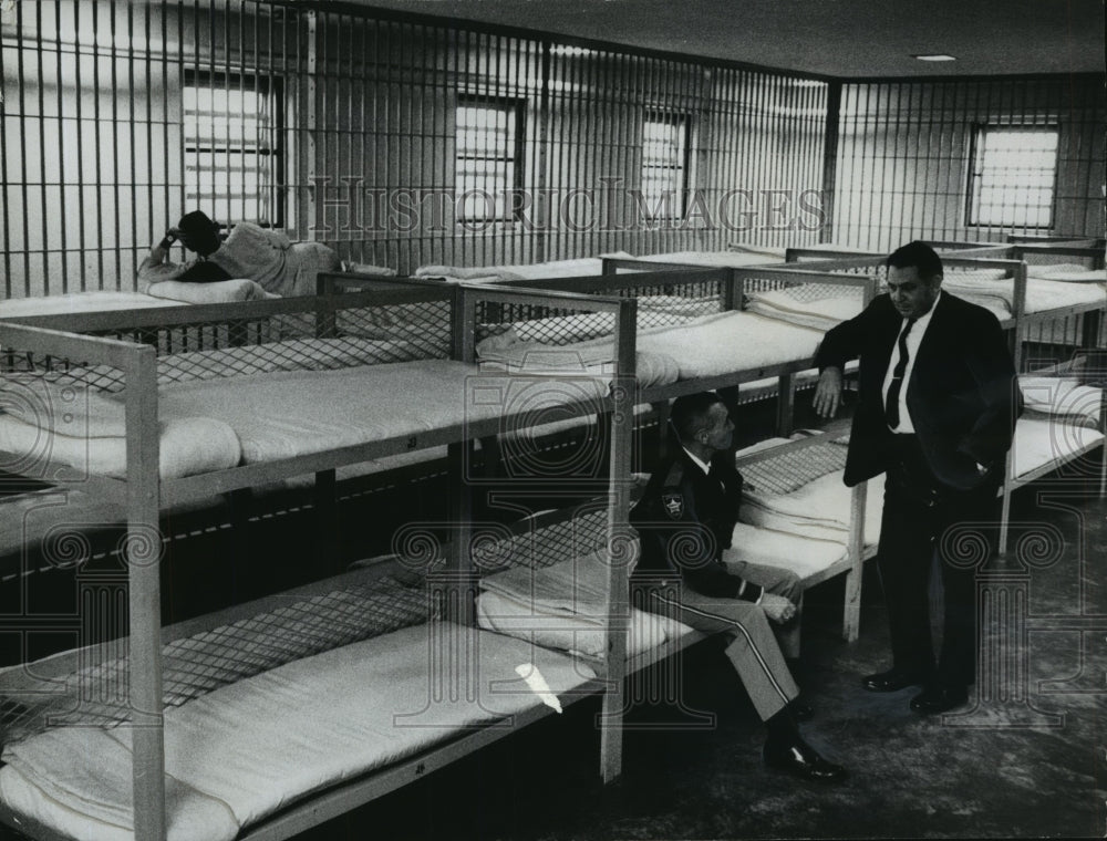 1967, Officers in Cleaned Jail, Bessemer, Alabama - abna21496 - Historic Images