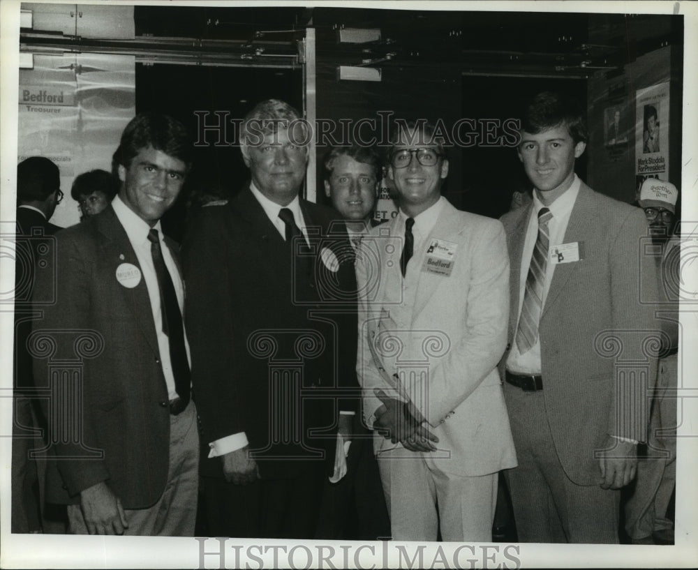 1981 Roger Bedford and Group at Young Democrats Convention - Historic Images