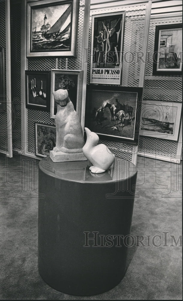 1984 Press Photo Downtown Library in Birmingham, Alabama, Paintings, Sculpture - Historic Images