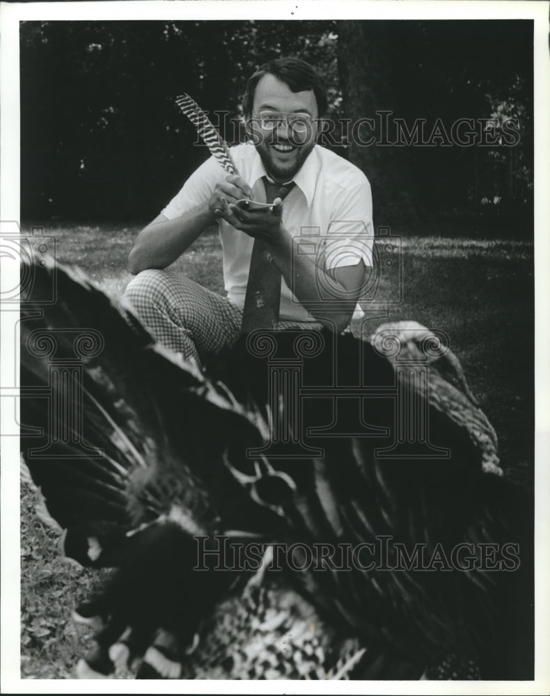 1980, News Staff Photographer Ed Bruchac with Turkey - abna21742 - Historic Images