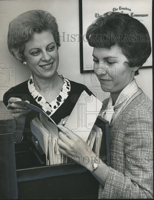 1965, Mrs. Geneva Boston and Dorothy Underwood, County Agency Workers - Historic Images