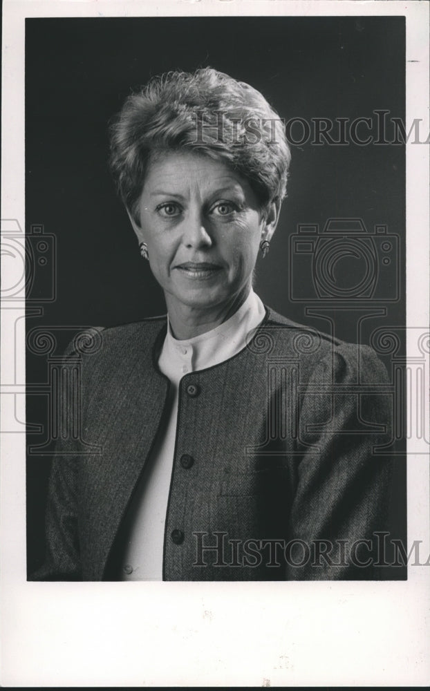 1990 Press Photo Mary Buckelew, Jefferson County Board of Education, Alabama - Historic Images