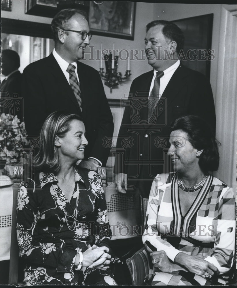 1974 Press Photo Betty &amp; Percy Brower, left, with Rose and Bob McCraney at Party-Historic Images