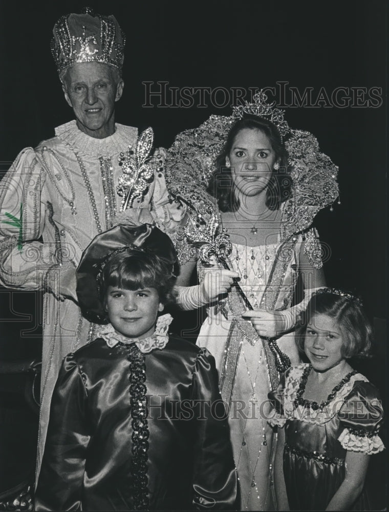 1983, Queen and King of Beaux Arts Krewe Ball at Boutwell Auditorium - Historic Images