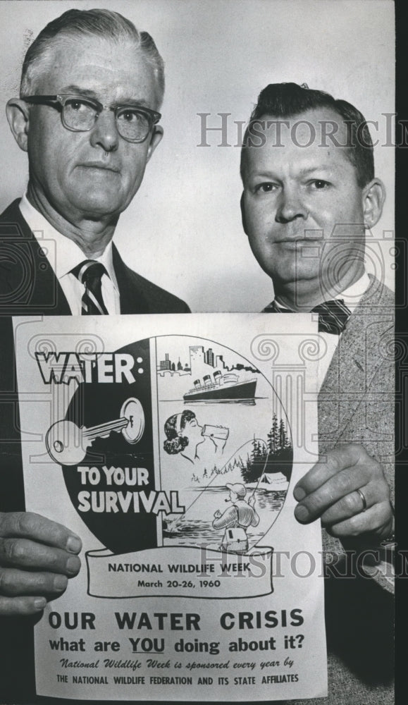 1960, National Wildlife Week Chairmen, Dick Web and Jim Miller - Historic Images