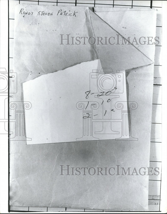 Press Photo Randy Steven Patrick, list of money denominations - abna22309 - Historic Images
