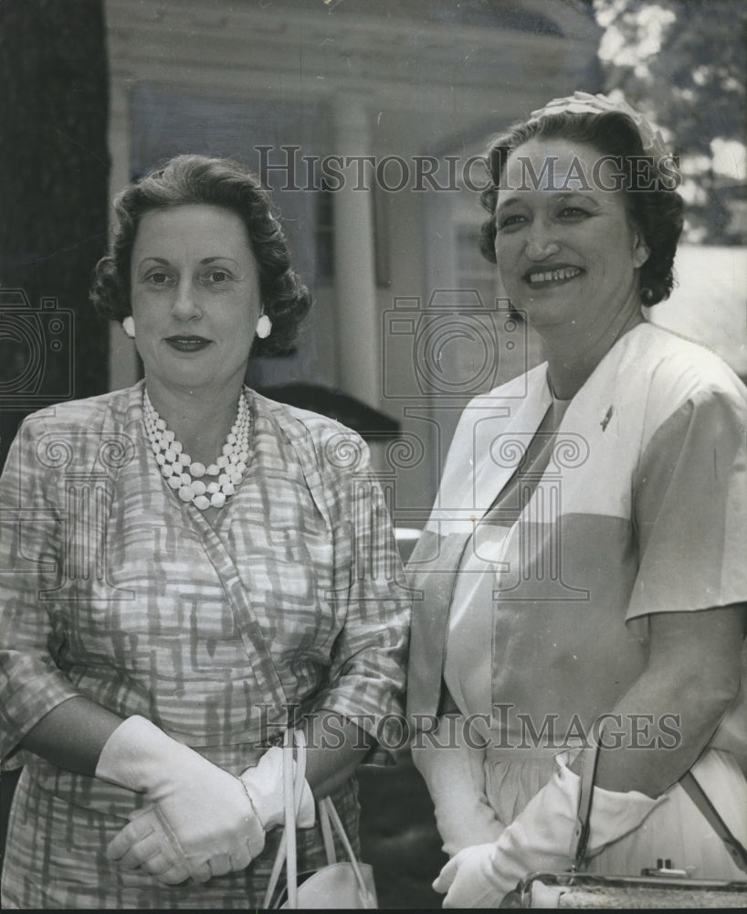 1962, Miss Betty Crawford and Mrs. John Beeler at Mountain Brook Club - Historic Images