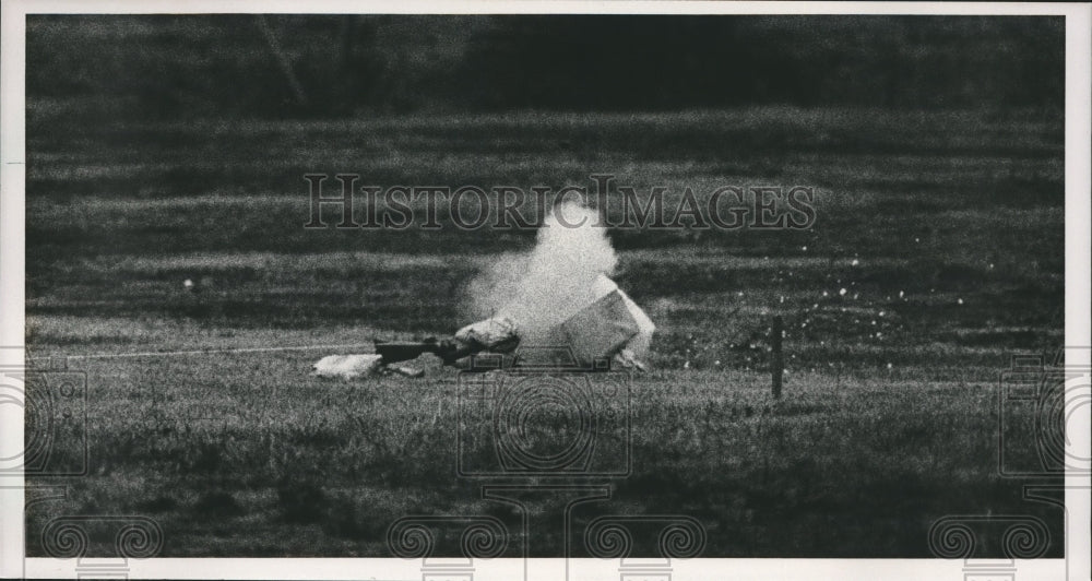 1989 Bomb exploded from Herring house - Historic Images