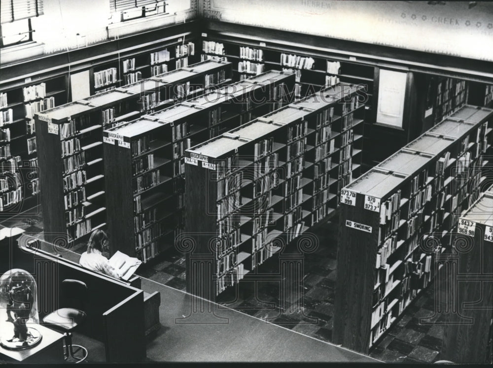 1977, Alabama-Interior of Birmingham&#39;s downtown library. - abna22476 - Historic Images