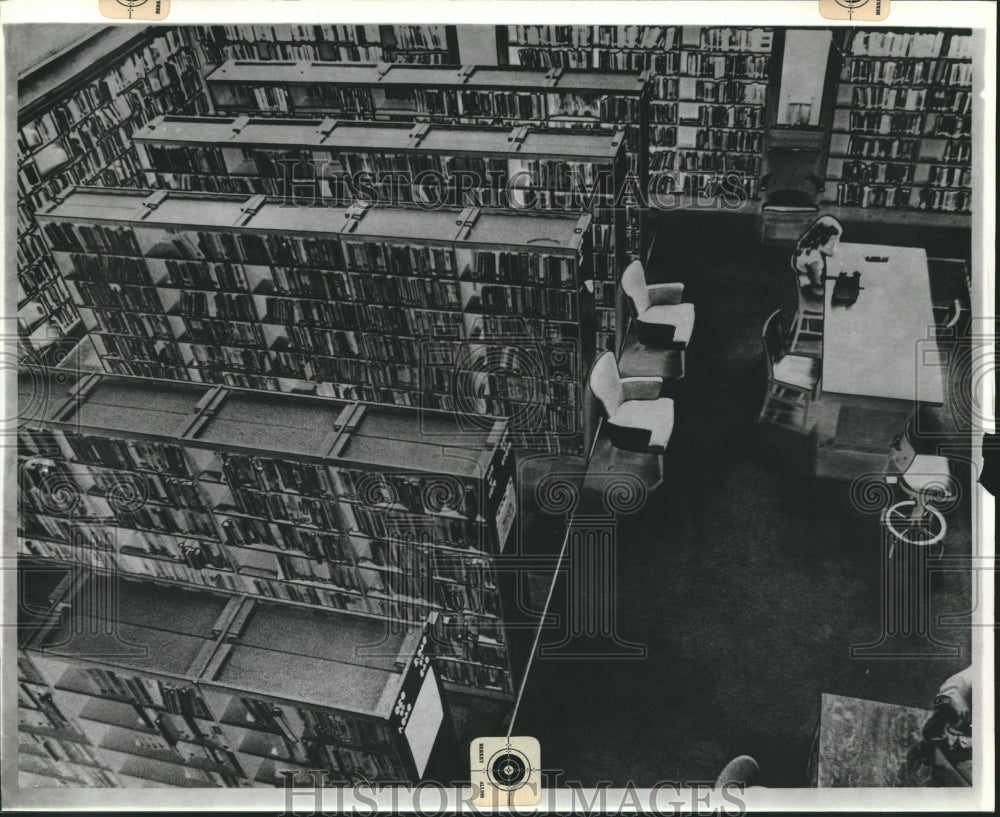1979, Reading room full of books at the Birmingham Public Library - Historic Images