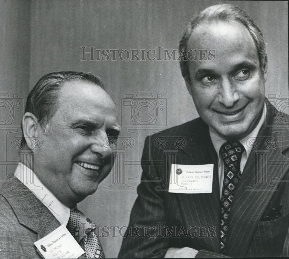 1976, Joe Bruno and Ollie Delchamps Junior, Food Chain Owners - Historic Images