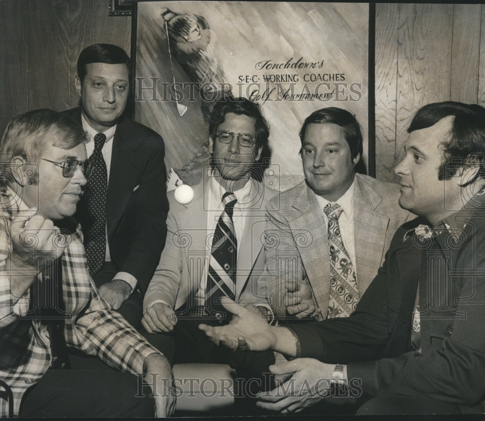 1976, Touchdown Club Planning Session with SEC Coaches in Birmingham - Historic Images