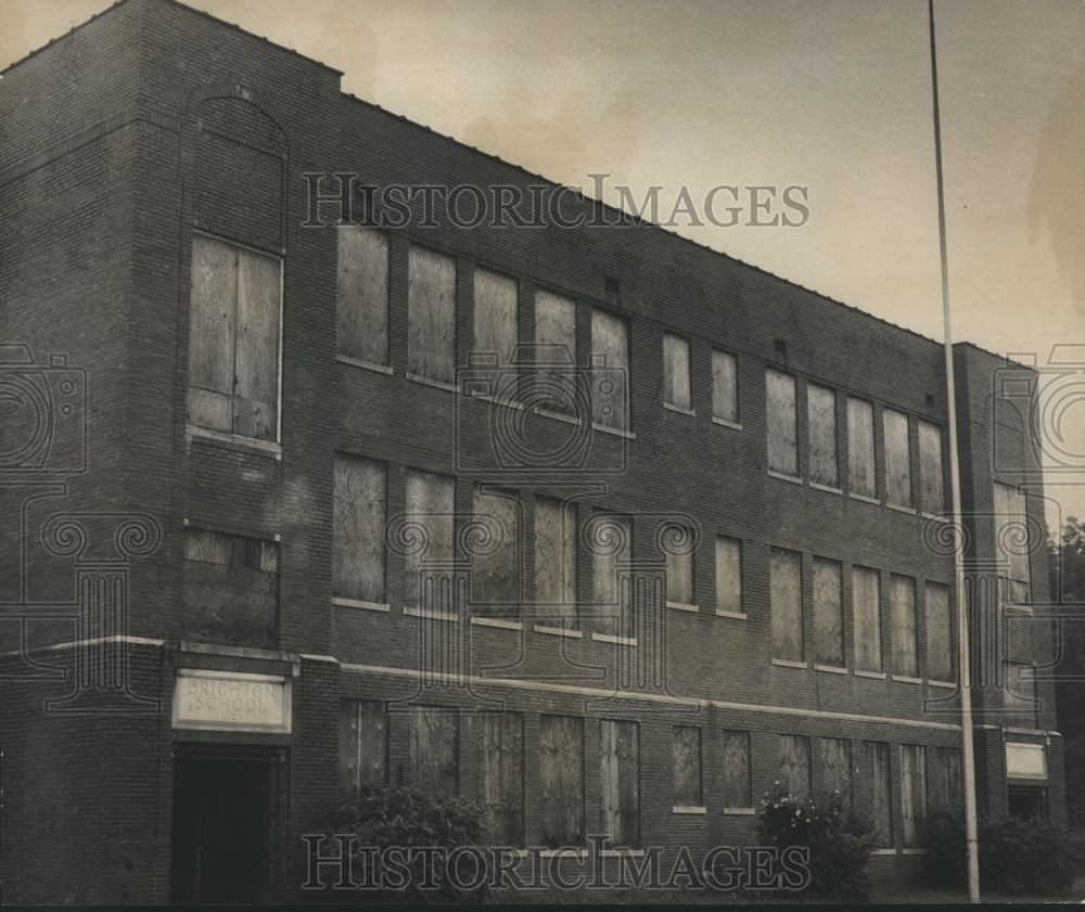 1968 Press Photo Closed County School in Brighton, Alabama - abna22583 - Historic Images