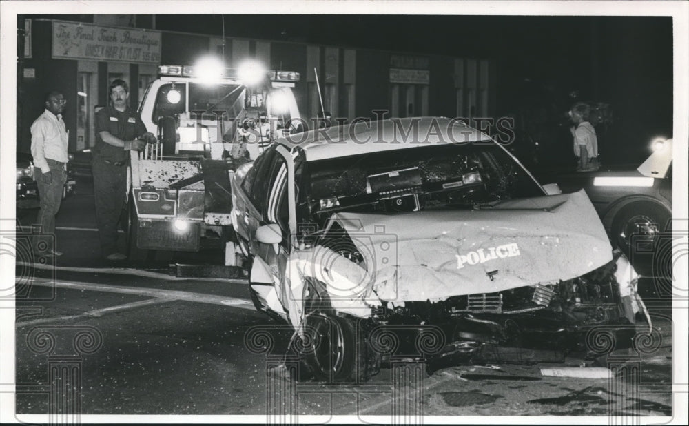 1991 Birmingham, Alabama Police Department Car Wreck - Historic Images
