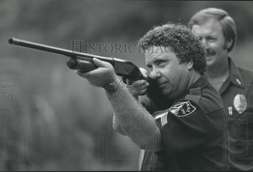 1982 Sergeant Nolan Hopkins and Lieutenant J. R. Hill of Police - Historic Images