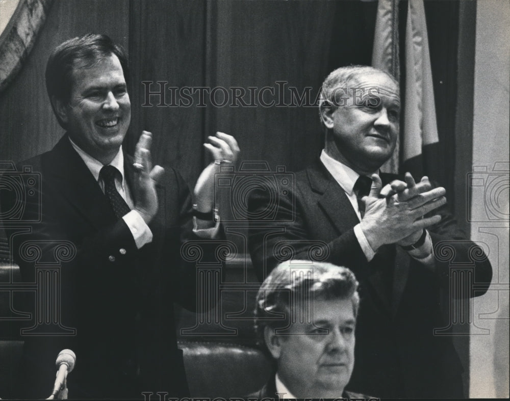 1983 Bill Baxley, Lieutenant Governor of Alabama, and Tom Drake - Historic Images