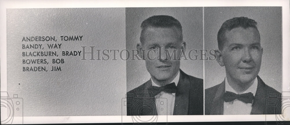 1986 Press Photo Way Bandy and Brady Blackburn, Yearbook Photos - abna22699 - Historic Images