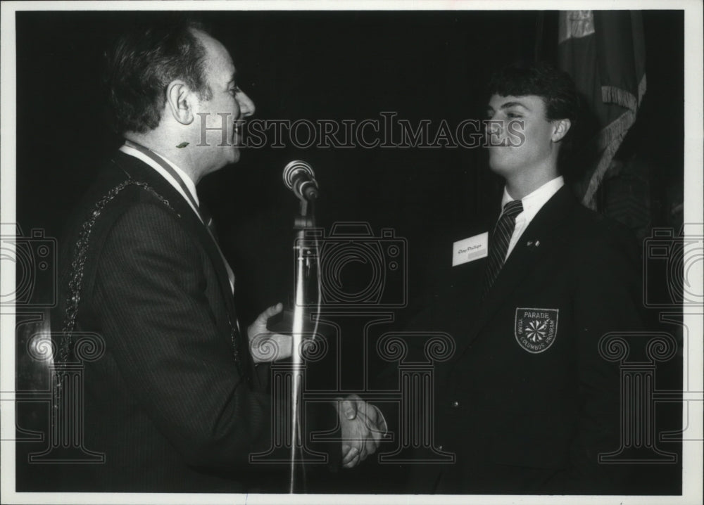 1989 Clay Phillips with Ben Briscoe, Lord Mayor of Dublin - Historic Images