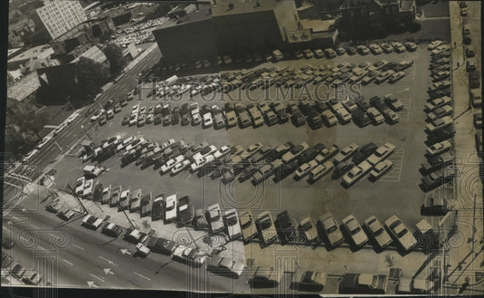 1978 Alabama-Air view of parking lot in Birmingham. - Historic Images