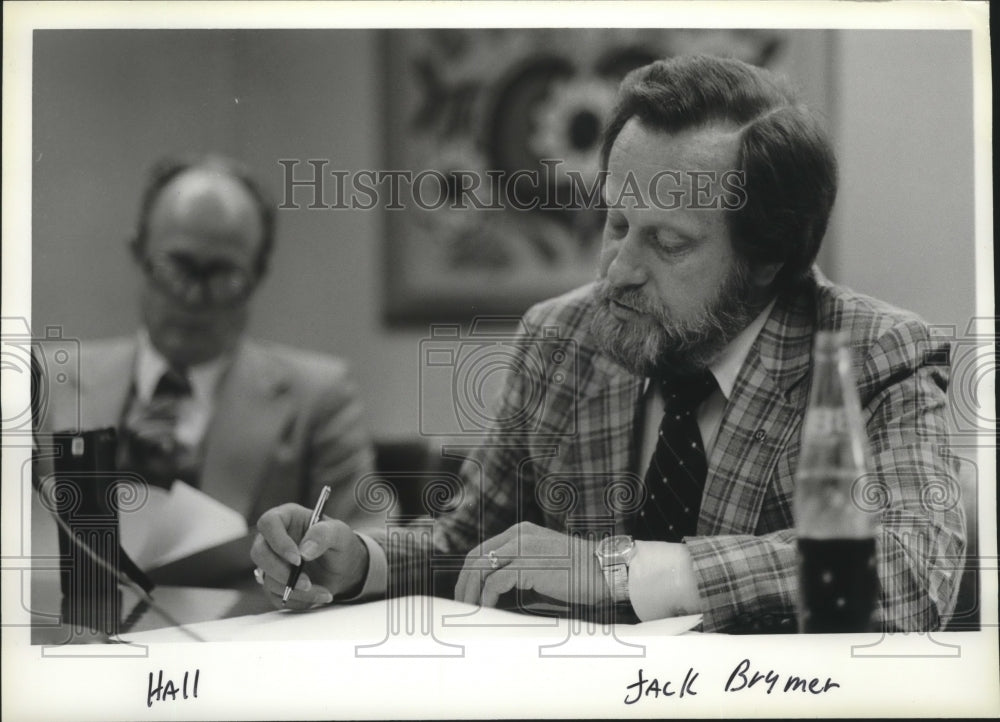1980 Press Photo Alabama-Jefferson Co. board of Education, Jack Brymer. and Hall - Historic Images