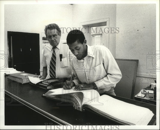 1979 Employees at Bullock County tax assessor's office Alabama - Historic Images