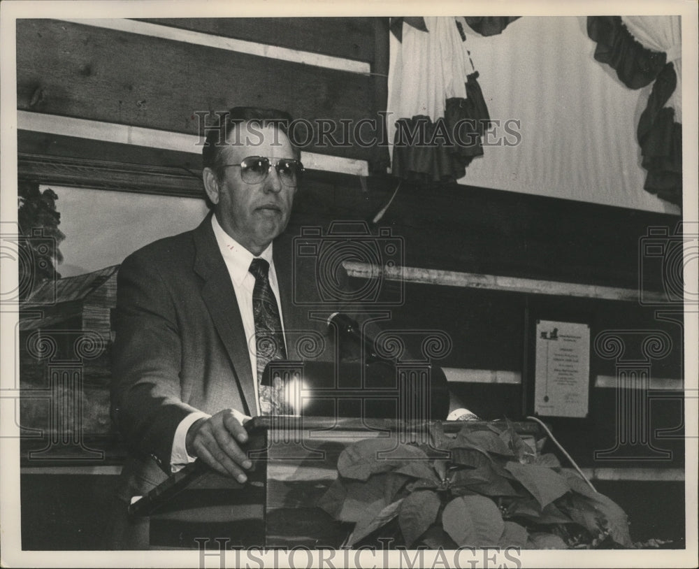 1988 Press Photo Alabama Senator Charles Bishop Declared For Candidacy - Historic Images