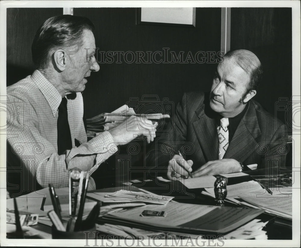 1974, Editor of Birmingham News, John Bloomer with Other - abna23035 - Historic Images