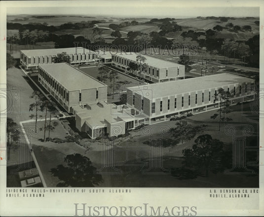 1966, Mobile, Alabama Colleges: University of South Alabama - Historic Images