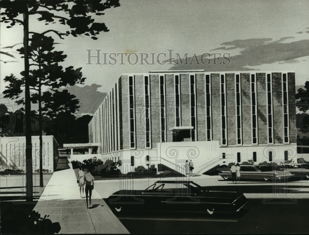 1969 Press Photo University of South Alabama&#39;s new life science building Drawing - Historic Images