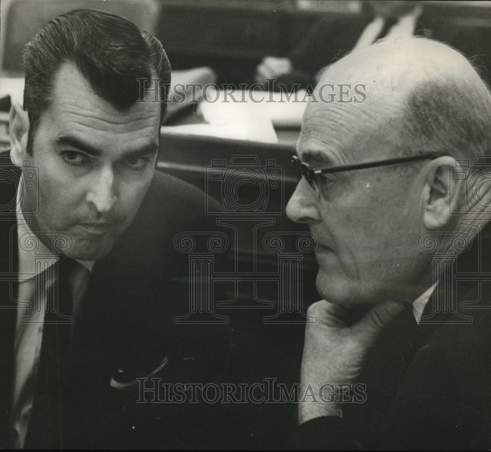 1962, State Senators Ray Wyatt and Carl Golson, Senate at Montgomery - Historic Images