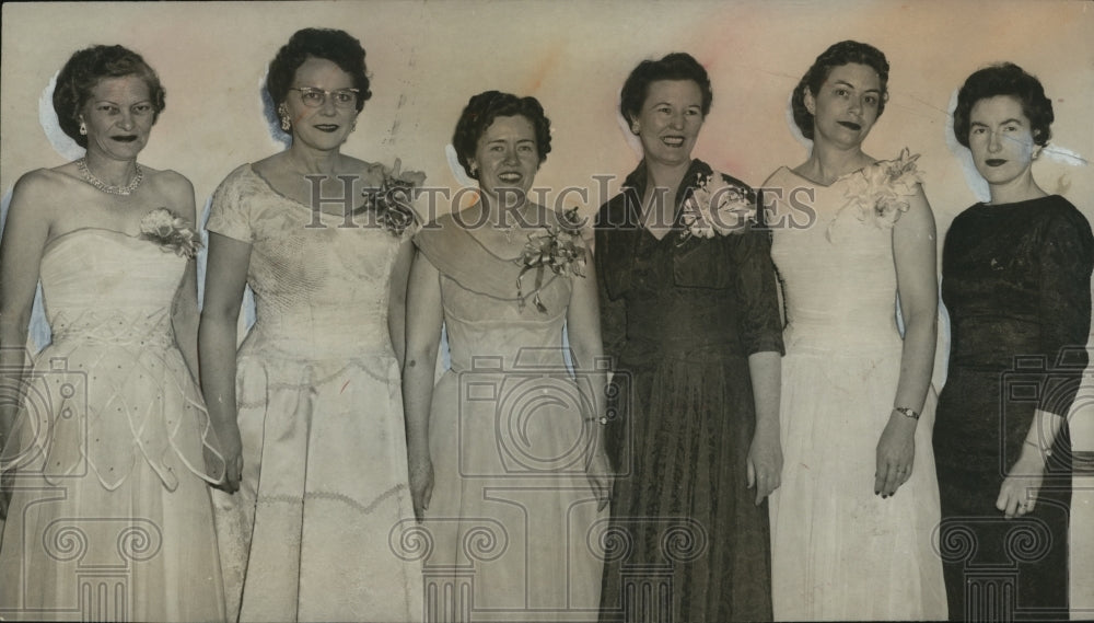 1958 Press Photo Newly-elected officers of the Alabama Federation of Business - Historic Images